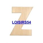 Lettre bois 1,85 cm Z lot de 5 pieces